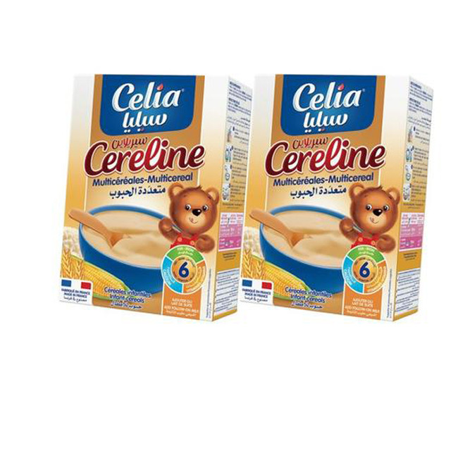 Bộ 2 bột ăn dặm Celia careline Multicereal tổng hợp