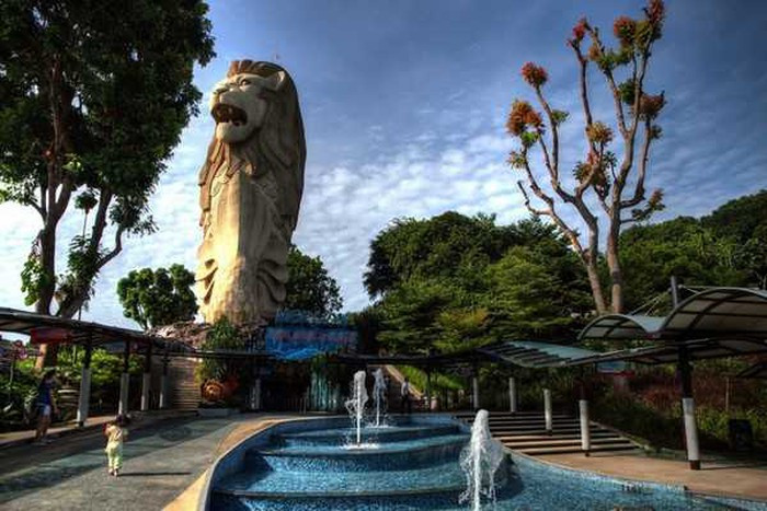 Tượng sư tử biển Sentosa ở Singapore