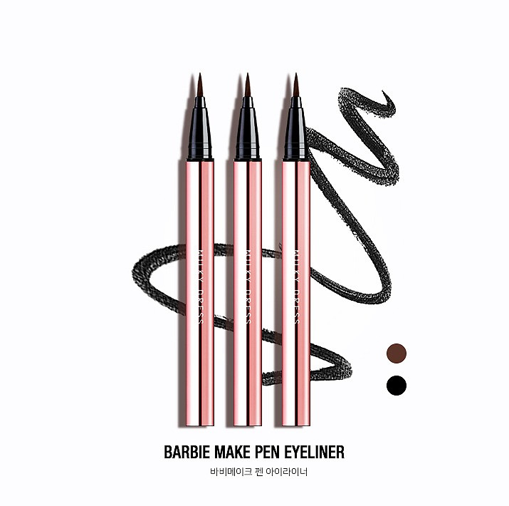 Bút Kẻ Mắt Nước Không Trôi Milky Dress Barbie Make Brush Pen Eyeliner