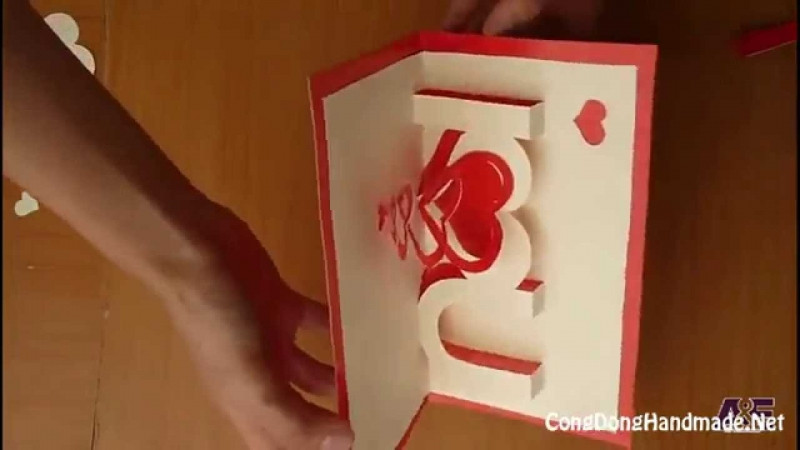 Thiệp Valentine 3D