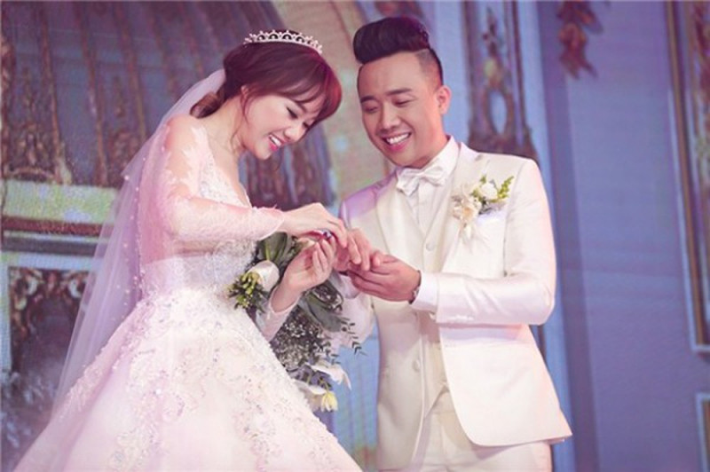Trấn Thành - Hari Won trong ngày cưới