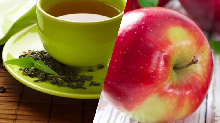 Táo kết hợp trà xanh tốt cho tim mạch