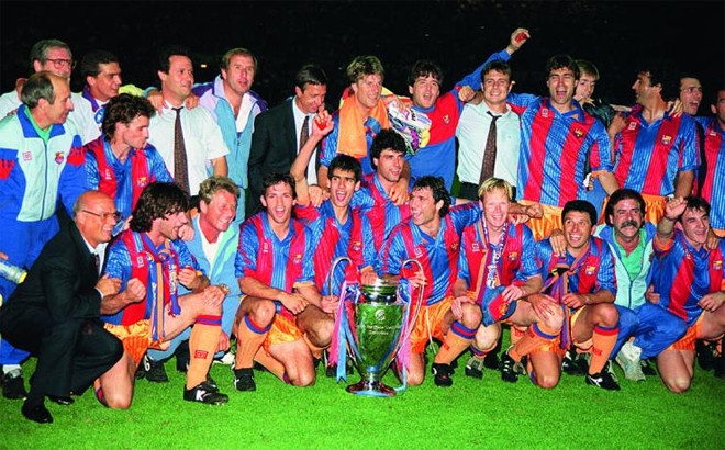 Johan Cruyff cùng Barcelona vô địch Champions League 1992