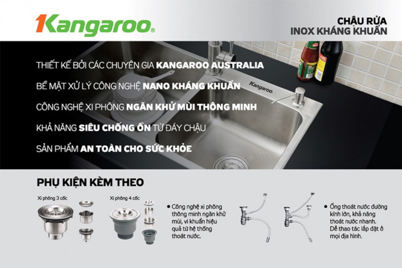 Chậu rửa bát Kangaroo KG7742