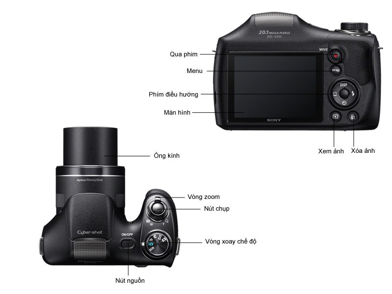 Máy ảnh Sony DSC H300 - 20.1 Megapixel, Zoom 35x