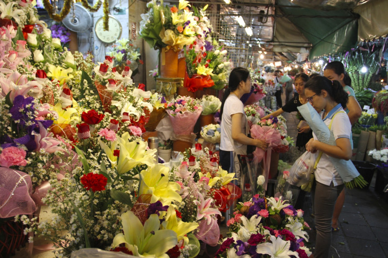 Khu chợ hoa lớn thứ 4 thế giới Pak Khlong Talat