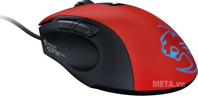 Chuột Gaming Roccat Mouse Kone Pure tạo cho mình một sức hút bí hiểm đầy mạnh mẽ với bảng 16.8 triệu sắc màu