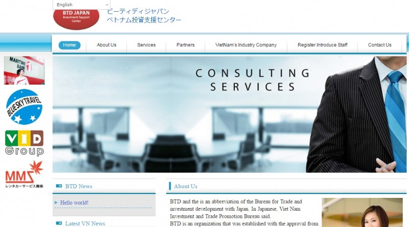 Website của BTD Japan