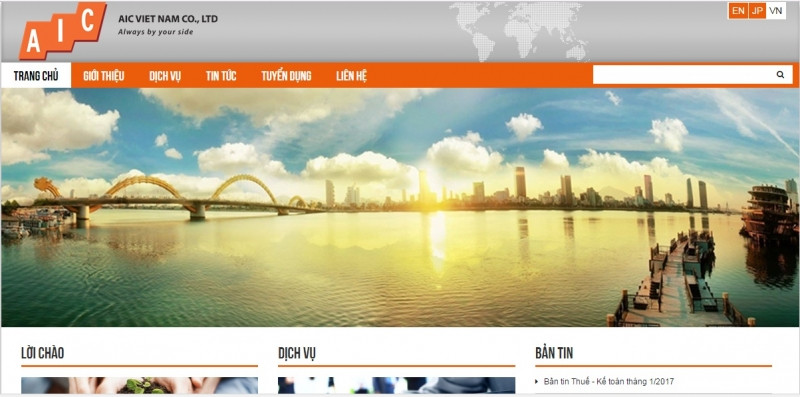 Website của AIC Vietnam