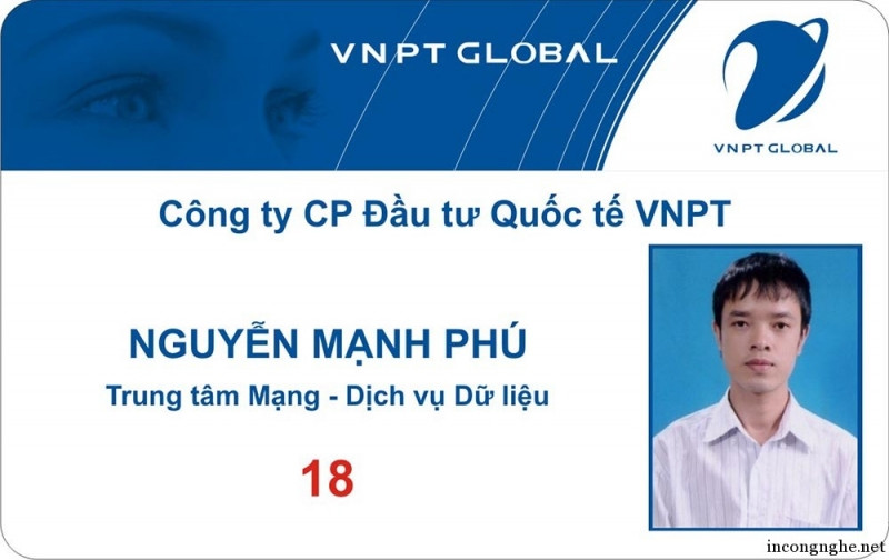 Mẫu in thẻ nhân viên tại công ty in Việt Long