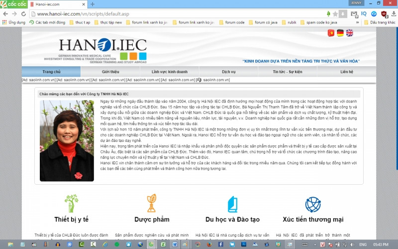 Trang web của Công ty Hanoi IEC