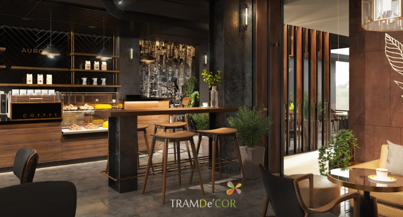 Một mẫu thiết kế quán cafe của Tramde'cor