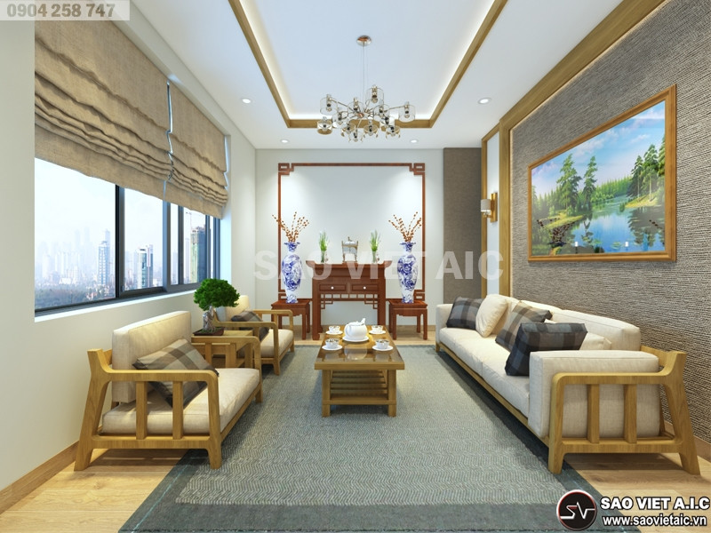 Thiết kế nội thất chung cư làng quốc tế Thăng Long