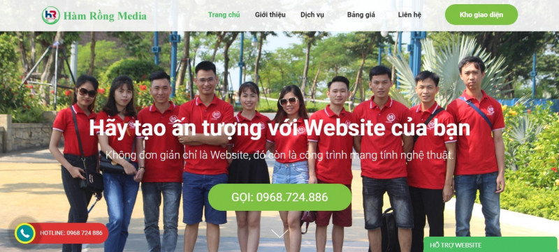 Trang web được thiết kế với giao diện bắt mắt, thu hút, tương thích di động