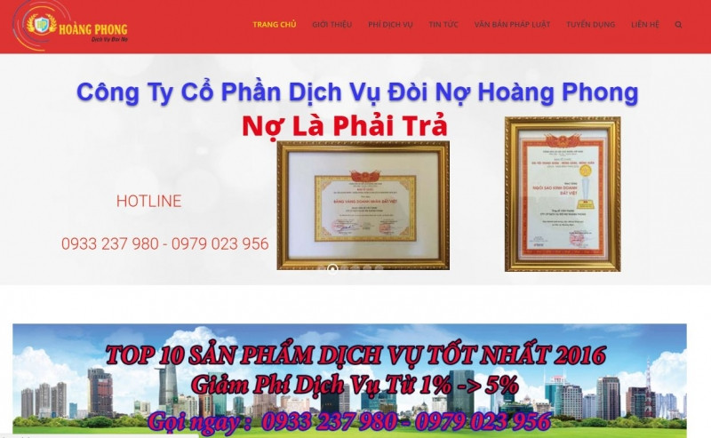 Công ty cổ phần dịch vụ đòi nợ Hoàng Phong