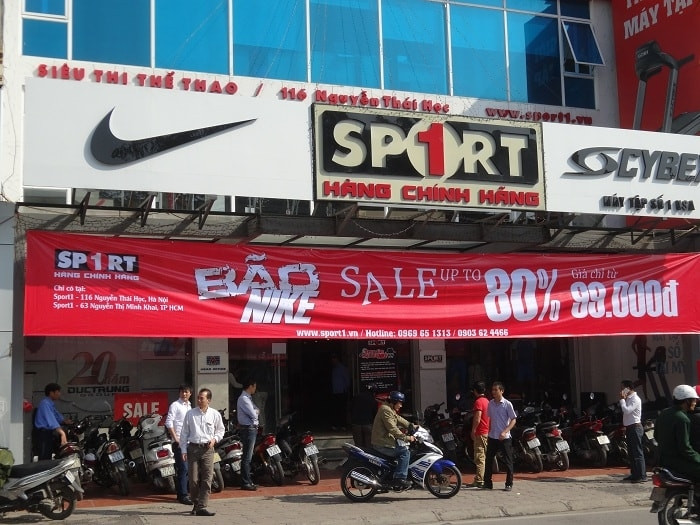 Sport1 có hệ thống siêu thị, cửa hàng lớn trên toàn quốc