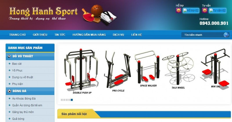 Trang web của Hồng Hạnh Sport