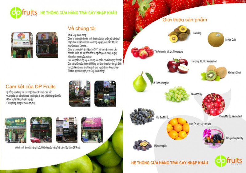 Chuỗi Cửa hàng Trái cây nhập khẩu DP Fruits