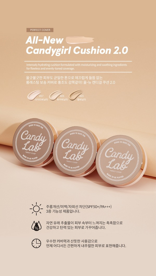 Phấn Nước CandyLab New Candy Girl Cushion 2.0 SPF50+ PA+++