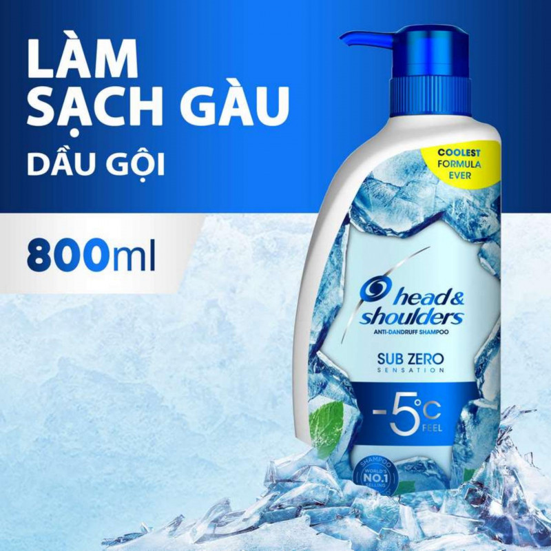 Dầu Gội Head & Shoulders Mát Lạnh Sảng Khoái Cho Nam Cool Blast