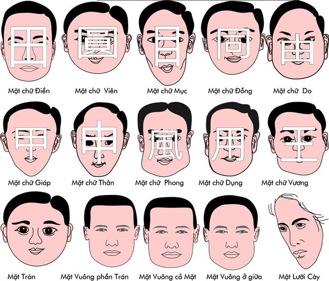 Các dạng khuôn mặt thường gặp