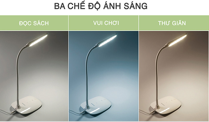 Đèn bàn Tiross TS1804 với ba chế độ ánh sáng