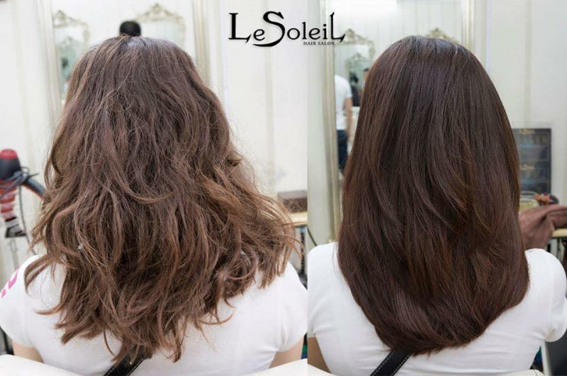 Một mái tóc sau khi được phục hồi ở Le Soleil Hair Salon
