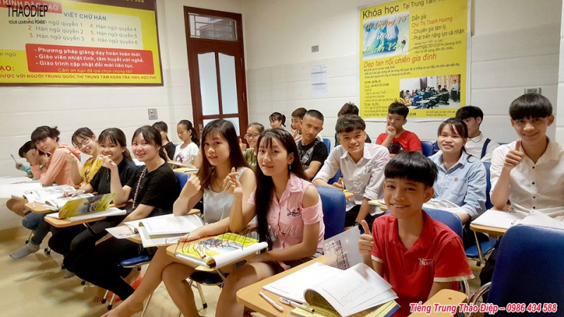 Một lớp học tiếng Trung tại Thảo Điệp