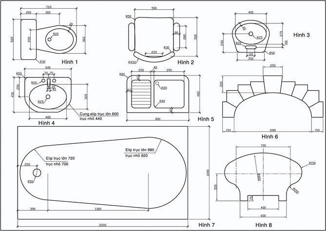 Bài tập cơ bản về AutoCAD.