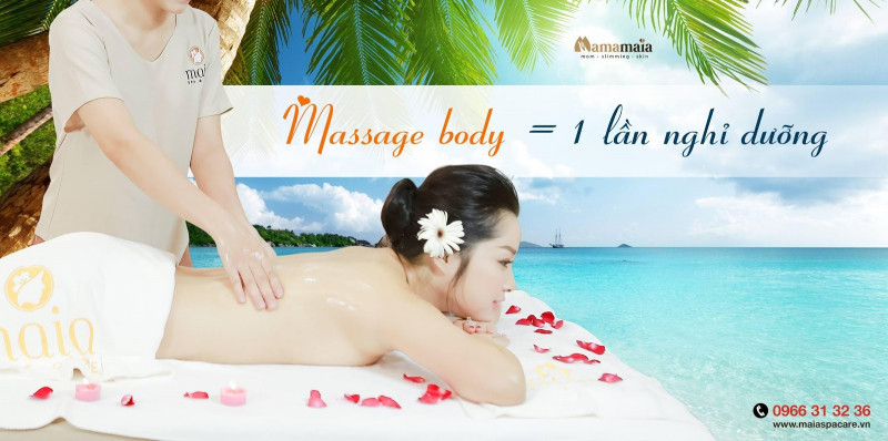 MC-DV Minh Hương massage body tại Mama Maia Spa