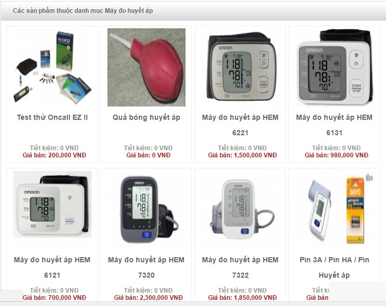 Các sản phẩm máy đo huyết áp của Công ty thiết bị y tế 24h