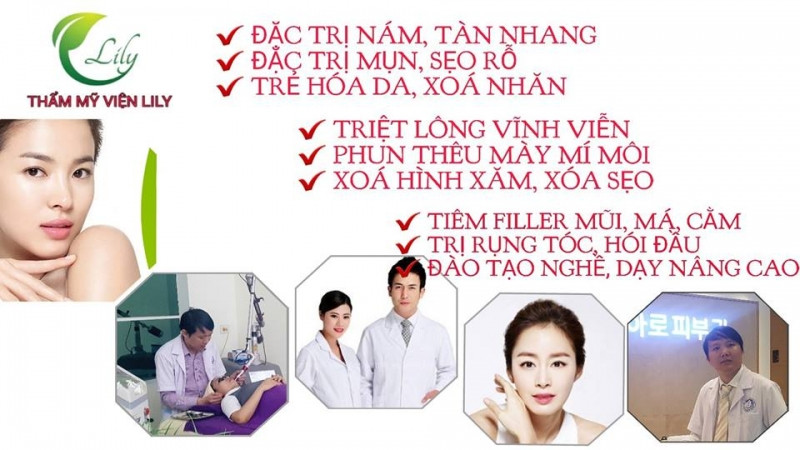 Những dịch vụ hiện có tại thẩm mỹ viện Lily Ninh Bình