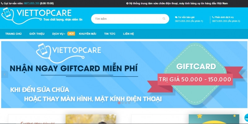 Website của Viettopcare