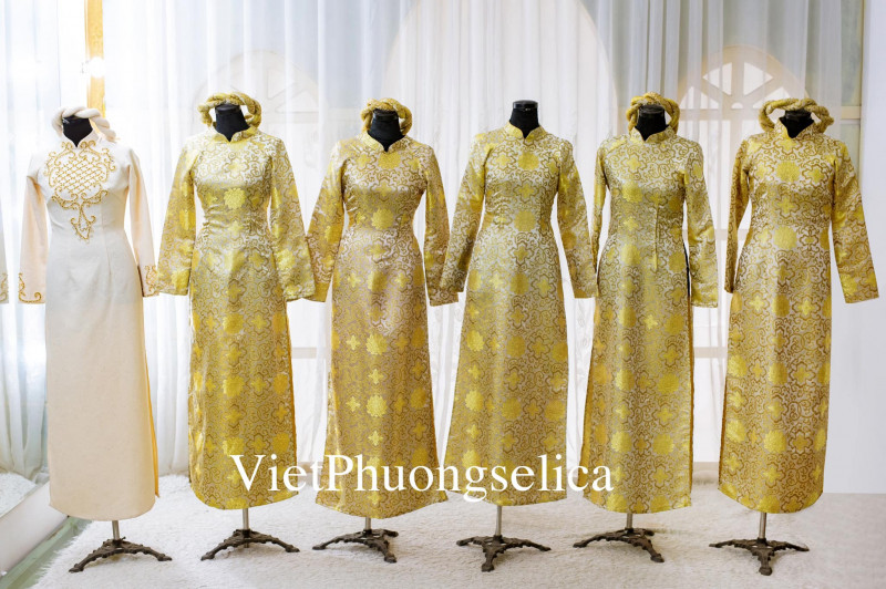 Áo dài cưới Thái Nguyên: Áo dài cưới là trang phục truyền thống của người Việt, và đặc biệt ở Thái Nguyên còn có những chiếc áo dài độc đáo với phong cách riêng. Cùng nhìn vào hình ảnh liên quan đến áo dài cưới tại Thái Nguyên và cảm nhận sự quyến rũ, duyên dáng của trang phục này.