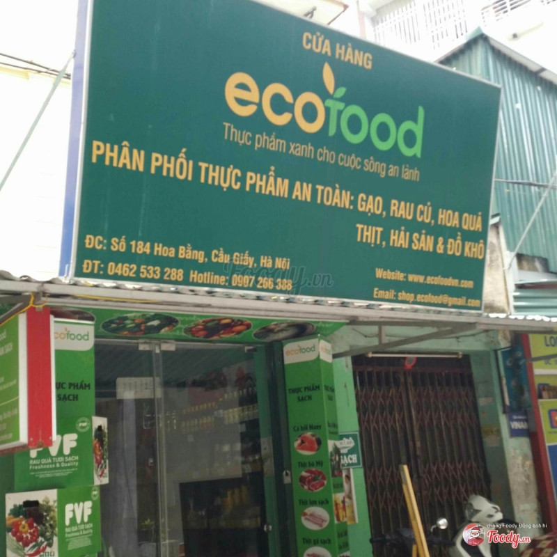 1 góc cửa hàng thực phẩm an toàn Eco Food