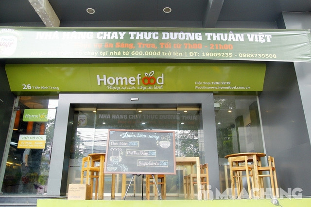 Mặt tiền khang trang, sạch sẽ của Homefood