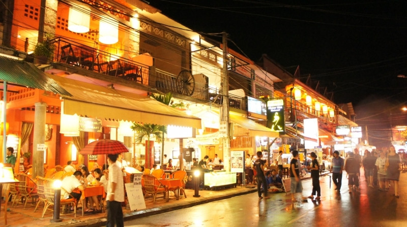 Thành phố Siem Reap về đêm