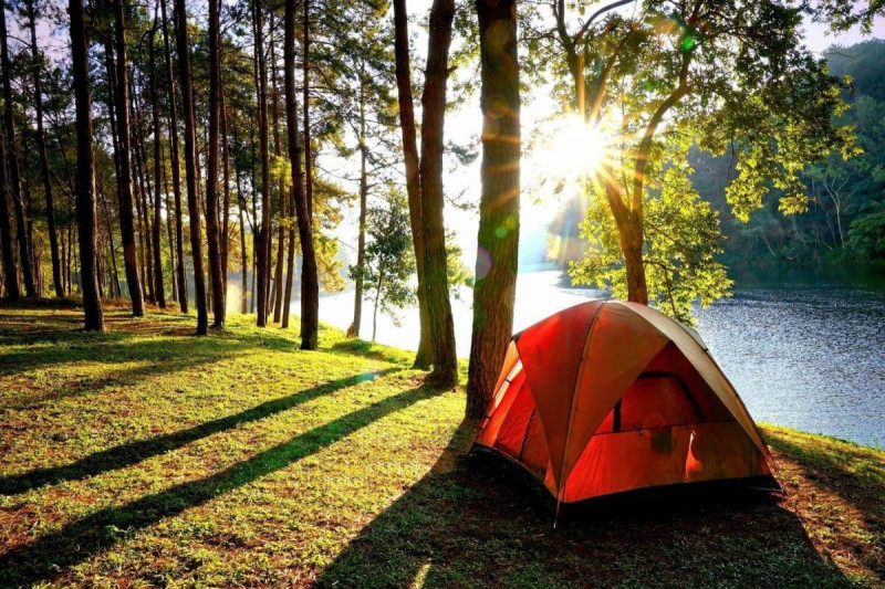 Cắm trại ở Hồ Nam.