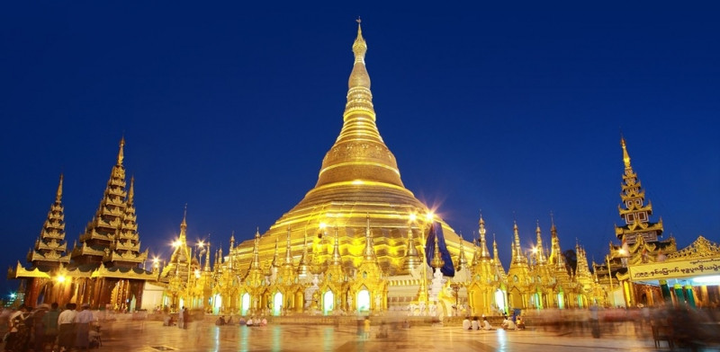 Chùa Shwedagon ở Myanmar.