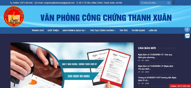 Văn phòng công chứng Thanh Xuân