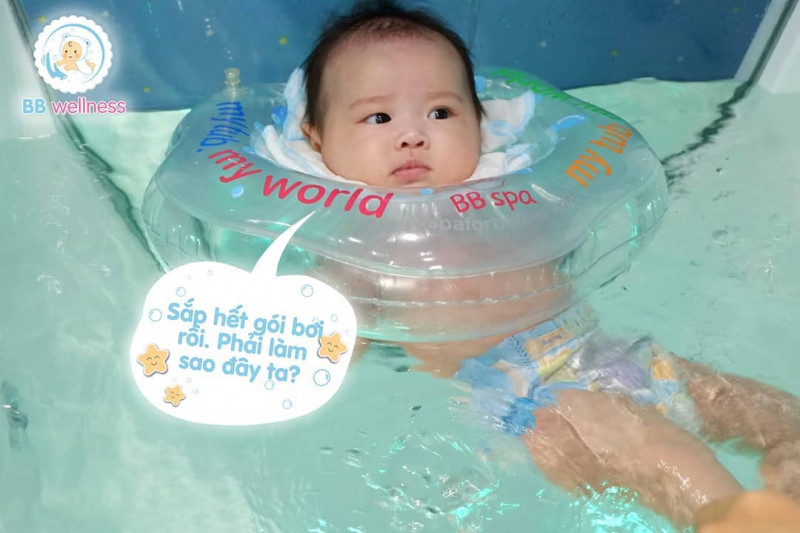 Những hình ảnh đáng yêu của bé khi trải nghiệm dịch vụ Float tại BB Wellness