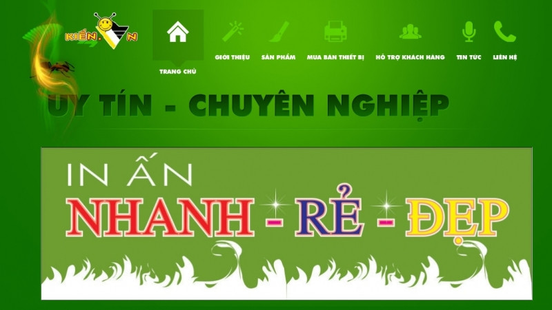 Website của Công Ty TNHH In Kiến VN.