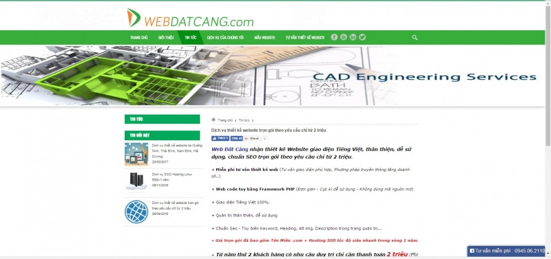 Webdatcang với dịch vụ thiết kế web giá chỉ từ 2.000.000 đồng.