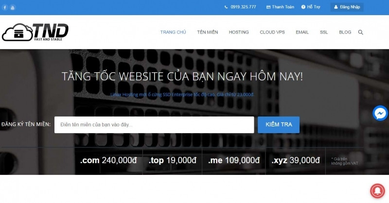 Giá cả thiết kế Web của TND luôn mang tới sự cạnh tranh cho khách hàng.