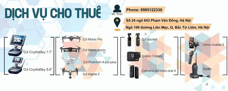 Cho thuê flycam/gopro/osmo pocket /osmo mobile2 /bộ đàm giá rẻ tại hà nội