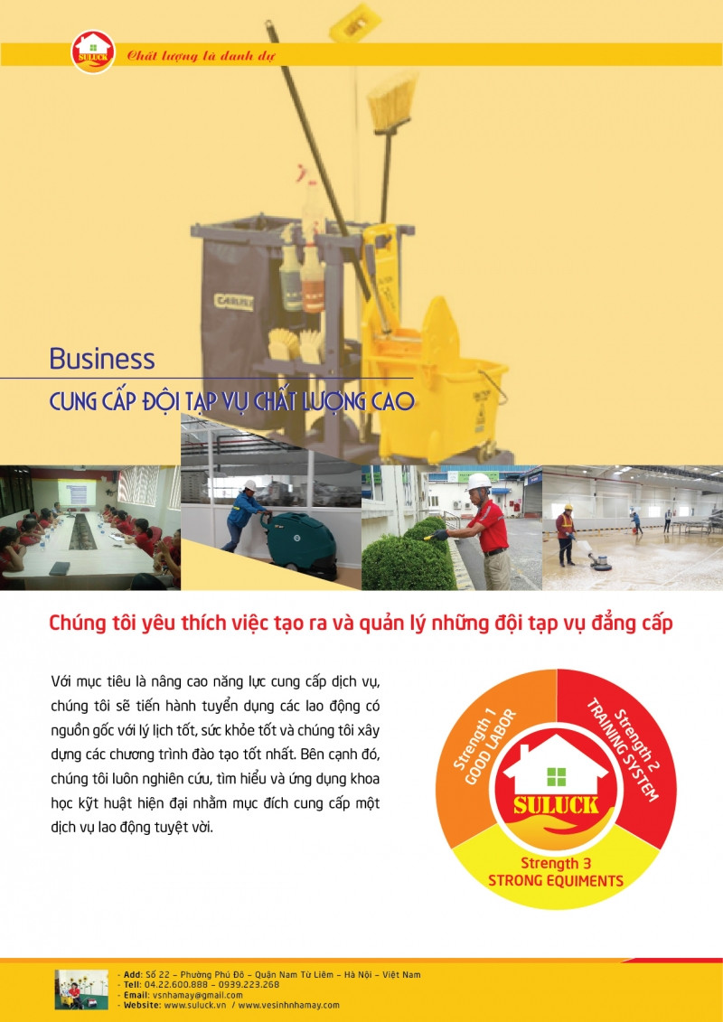 Dịch vụ vệ sinh nhà ở trọn gói của công ty Cổ phần SULUCK FACTORY SERVICES