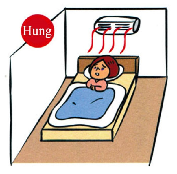Kiêng kỵ khi kê giường mà đầu giường ngay dưới điều hòa nhiệt độ