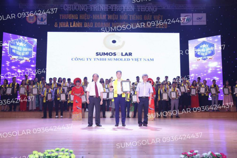 Sumo Solar nhận giải thưởng “Thương hiệu nhẫn hiệu nổi tiếng đất Việt & nhà lãnh đạo doanh nghiệp xuất sắc năm 2020