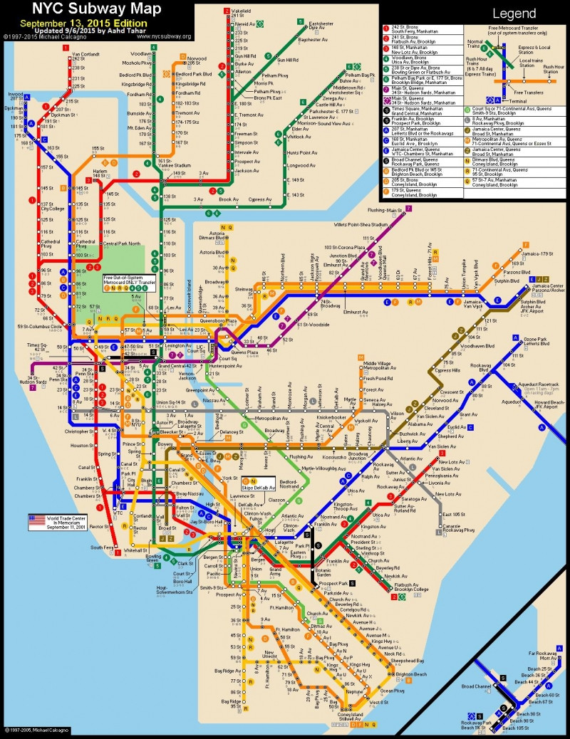 Bản đồ hệ thống tàu điện ngầm New York