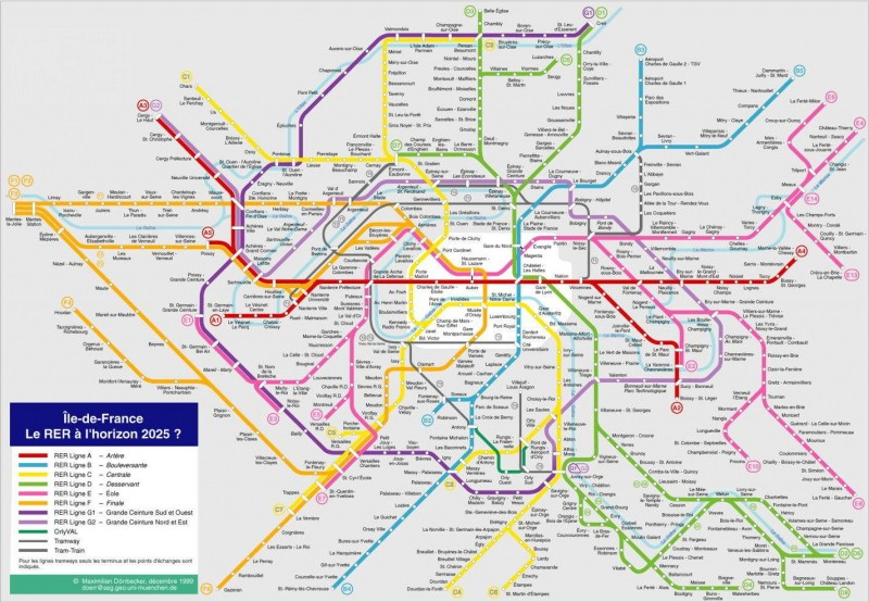 Bản đồ hệ thống tàu điện ngầm Paris